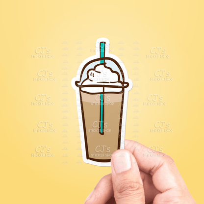 Coffee Frappe Sticker Vinyl Decal - Veranda Cafe & Mercantile