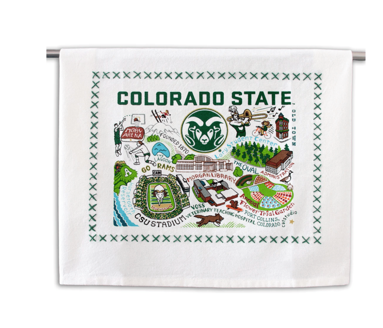 Colorado State University Dish Towel - Veranda Cafe & Mercantile