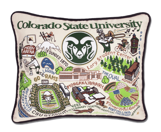 Colorado State University Embroidered Pillow - Veranda Cafe & Mercantile