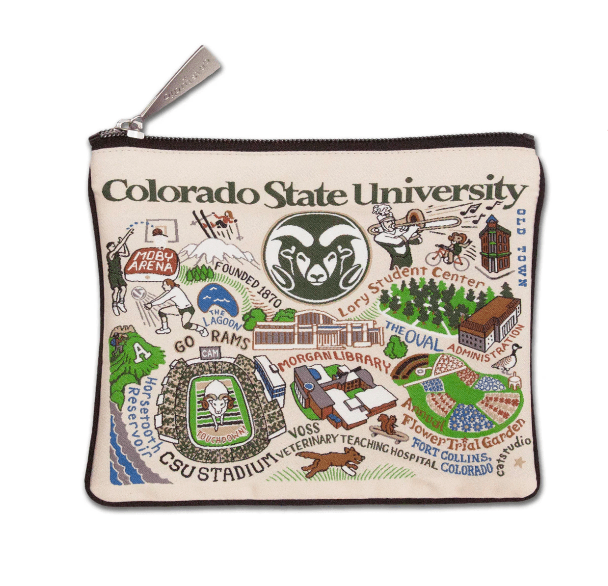 Colorado State University Zip Pouch - Veranda Cafe & Mercantile