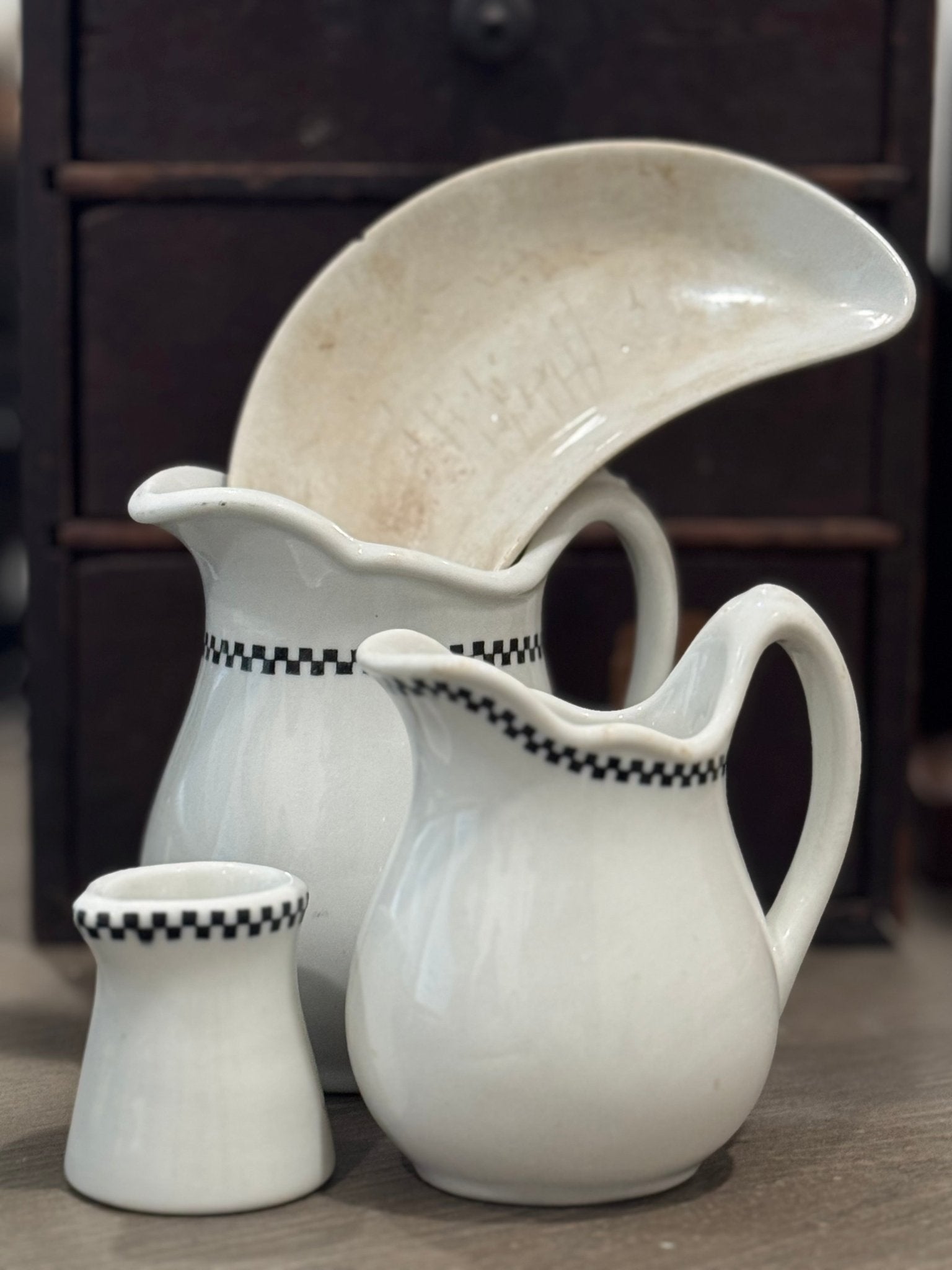 Creamers and a stained bone dish! - Veranda Cafe & Mercantile