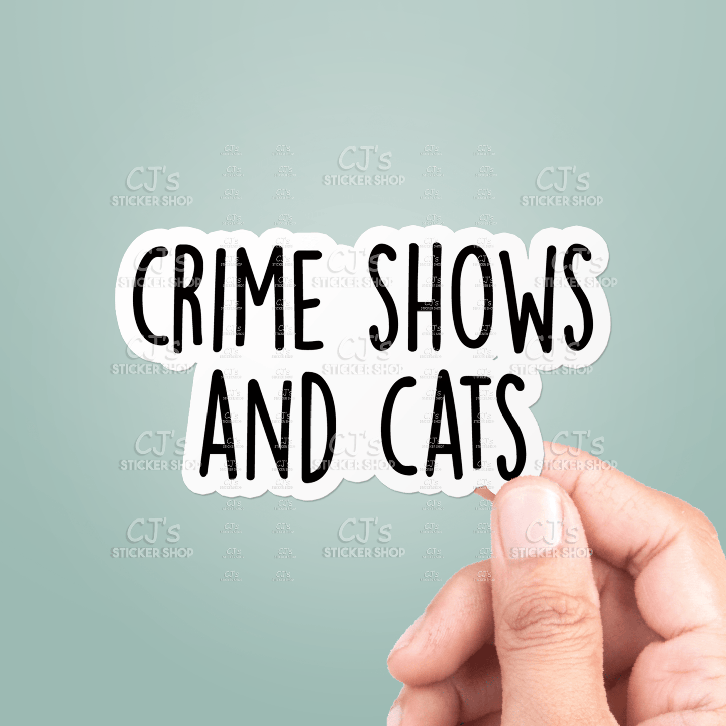 Crime Shows And Cats Sticker Vinyl Decal - Veranda Cafe & Mercantile
