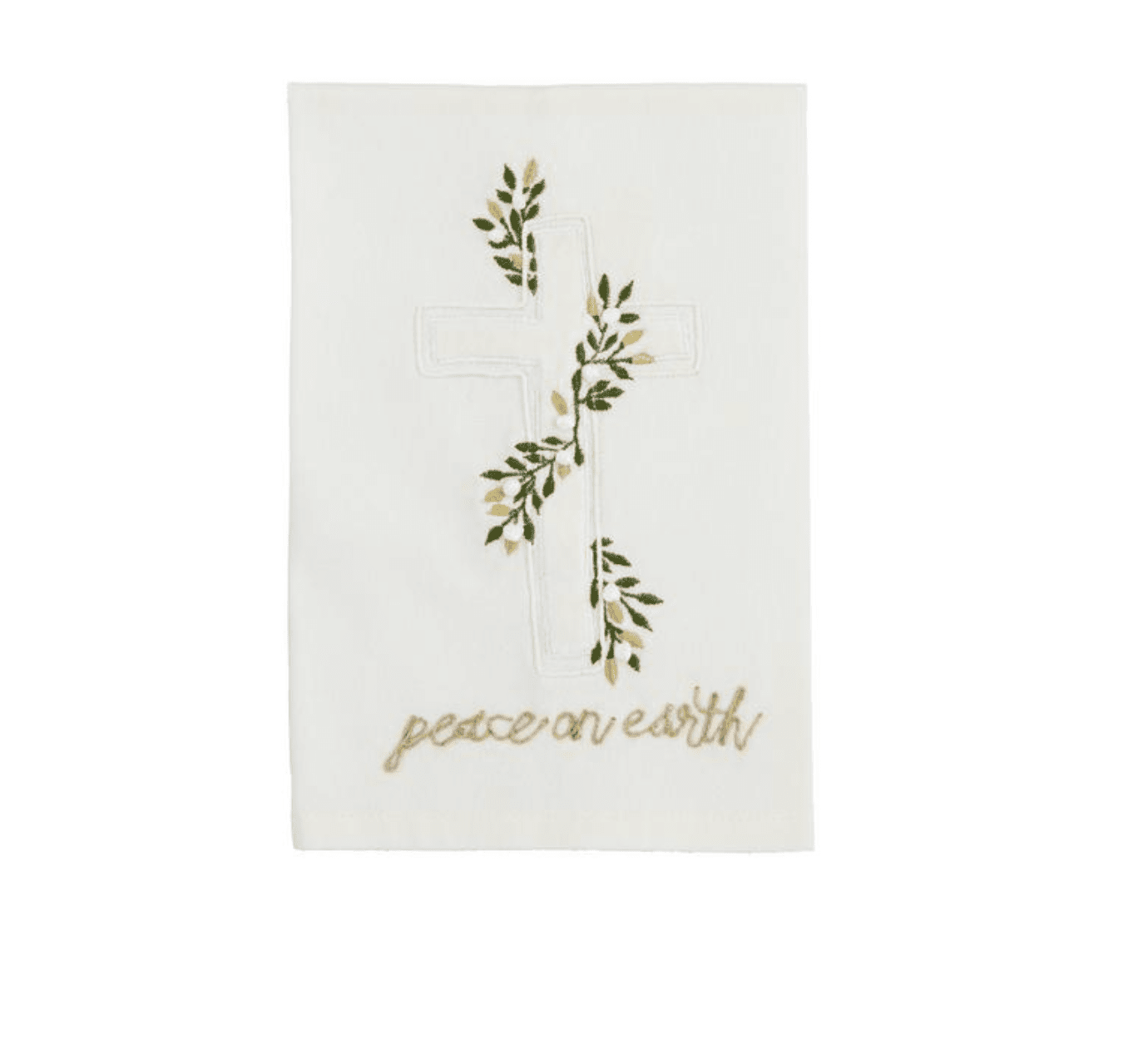 Cross Velvet Appliqué Towel - Veranda Cafe & Mercantile