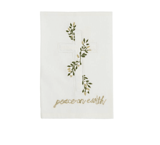 Cross Velvet Appliqué Towel - Veranda Cafe & Mercantile
