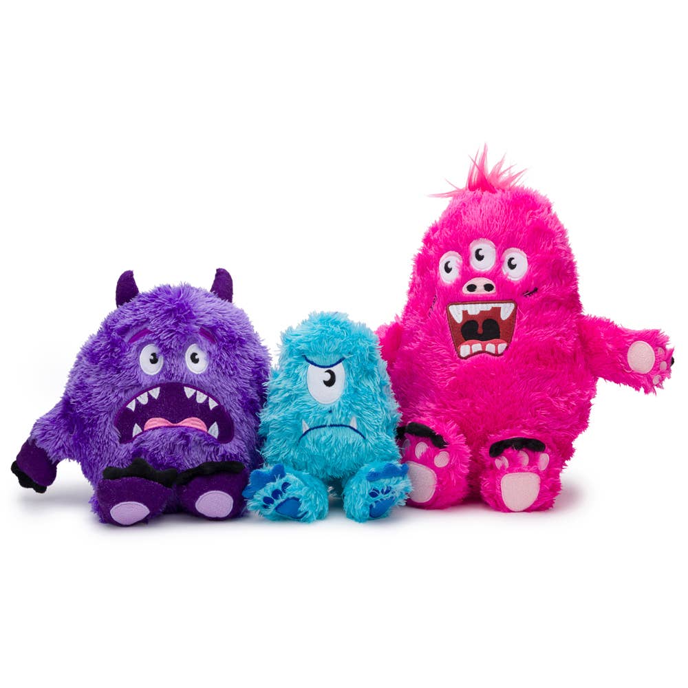 Fluffy Large Pink Monster Dog Toy