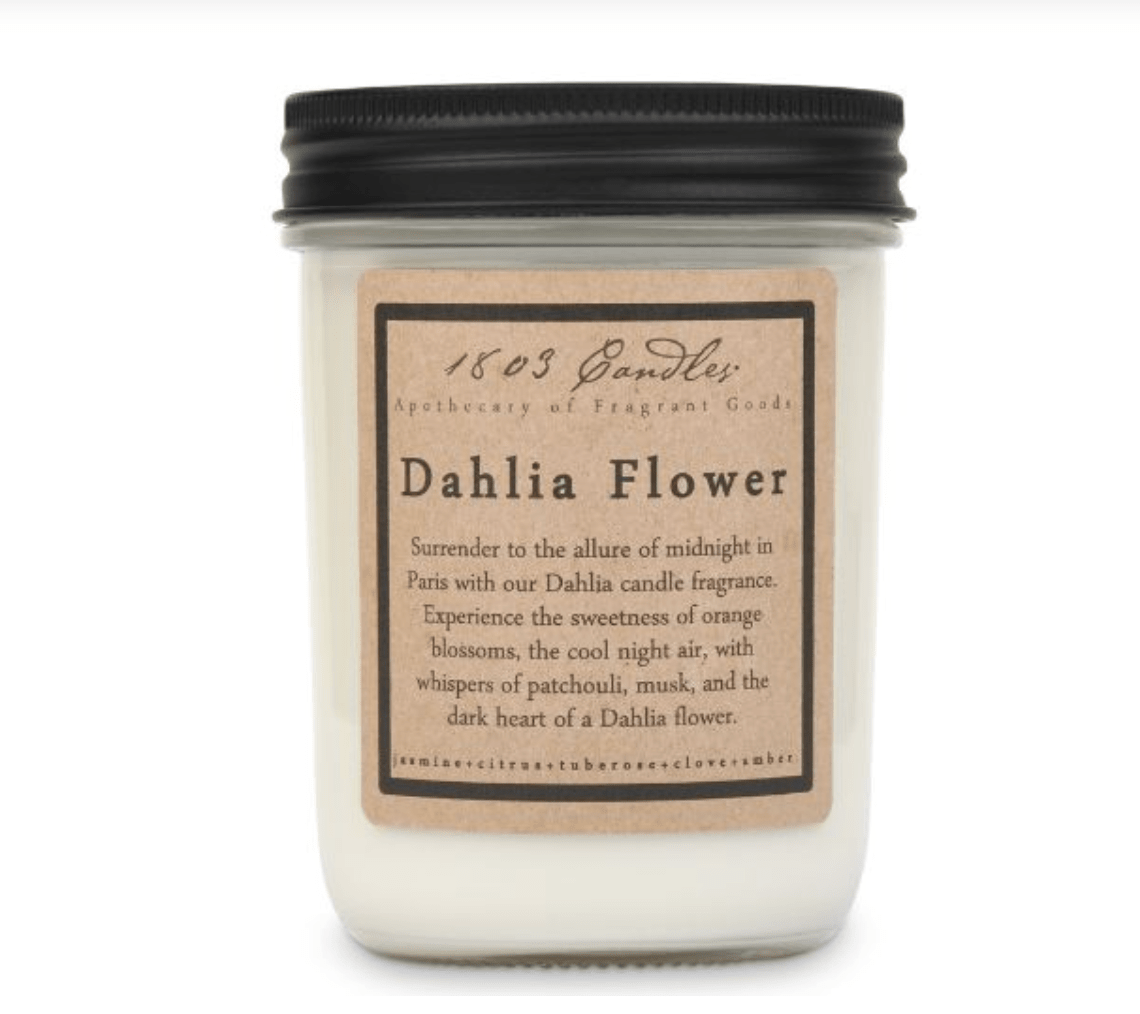 Dahlia Flower Soy Candle - Veranda Cafe & Mercantile