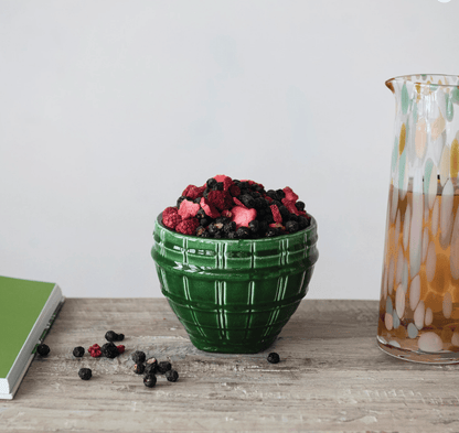 Debossed Stoneware Planter with Reactive Glaze - Veranda Cafe & Mercantile