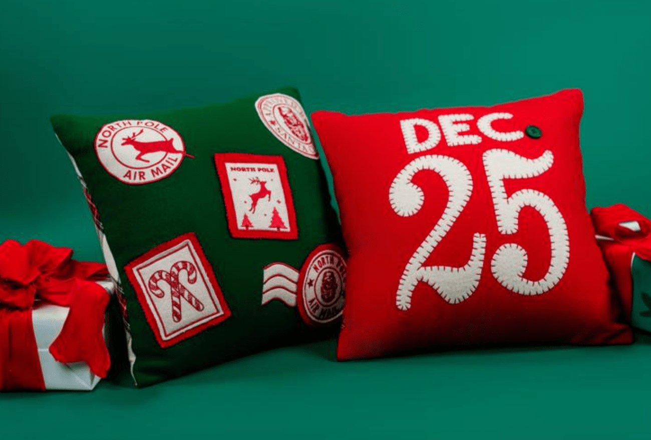 Dec 25 Felted Pillow - Veranda Cafe & Mercantile