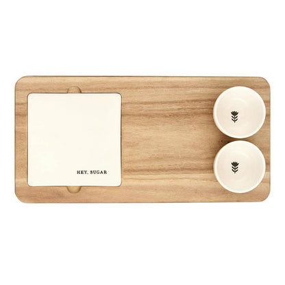 Dessert Board with Ceramic Tray + Bowls - Veranda Cafe & Mercantile