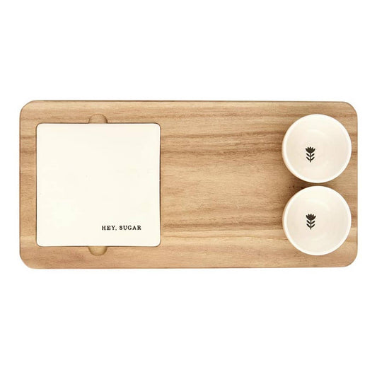 Dessert Board with Ceramic Tray + Bowls - Veranda Cafe & Mercantile