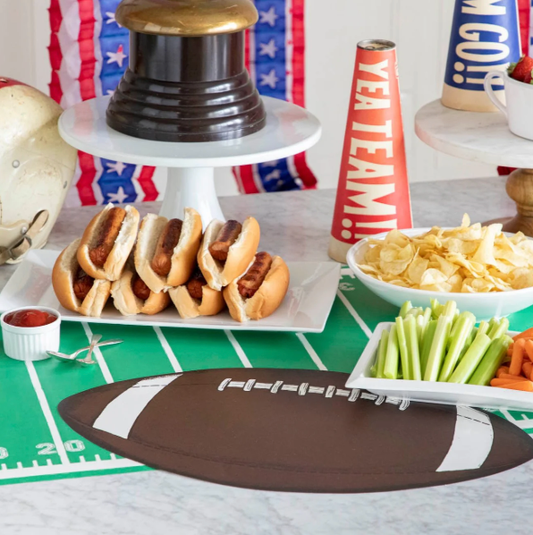 Die - cut Football Placemats - Set of 12 - Veranda Cafe & Mercantile