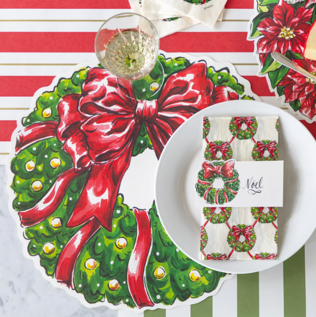 Die - cut Holiday Wreath Placemat - Veranda Cafe & Mercantile