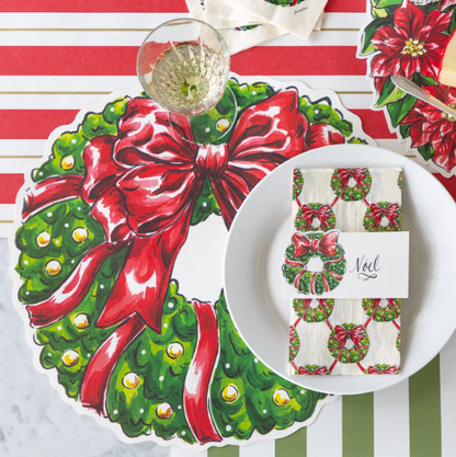 Die - cut Holiday Wreath Placemat - Veranda Cafe & Mercantile
