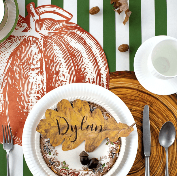 Die - cut Pumpkin Placemats - Set of 12 - Veranda Cafe & Mercantile