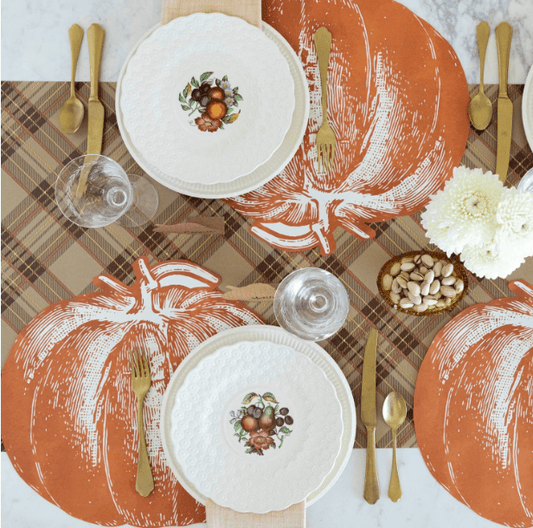 Die - cut Pumpkin Placemats - Set of 12 - Veranda Cafe & Mercantile
