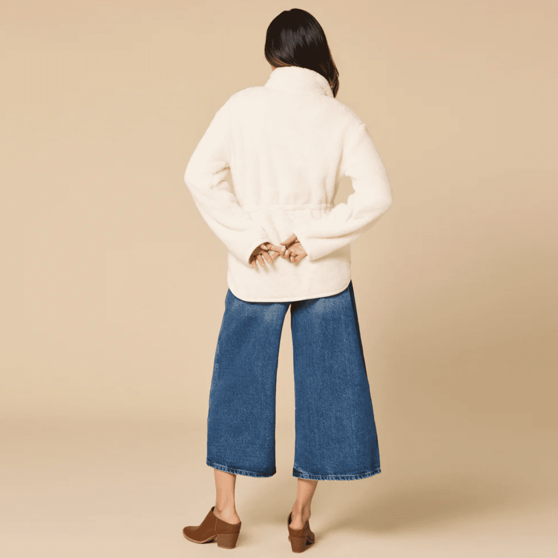 Dream Plush Zip Jacket - Almond - Veranda Cafe & Mercantile