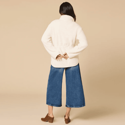 Dream Plush Zip Jacket - Almond - Veranda Cafe & Mercantile