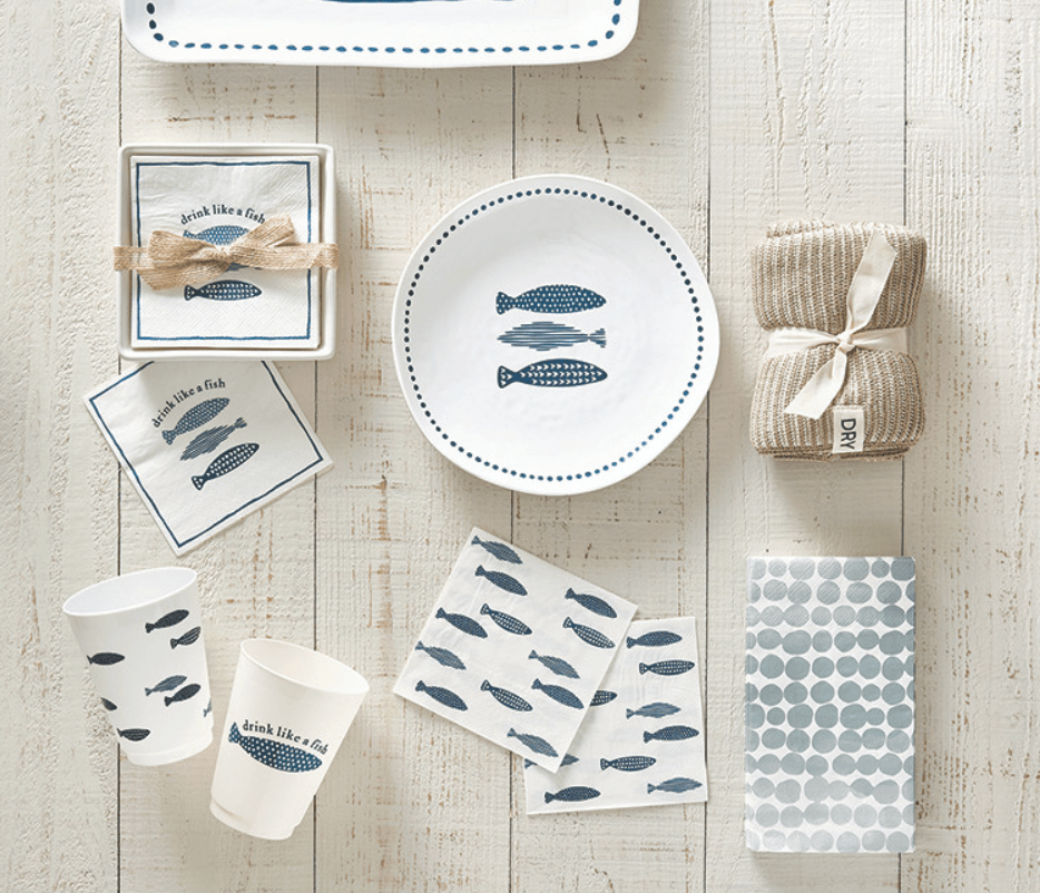 Fish Cocktail Napkin - Veranda Cafe & Mercantile