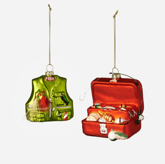 Fishing Glass Ornament - Veranda Cafe & Mercantile