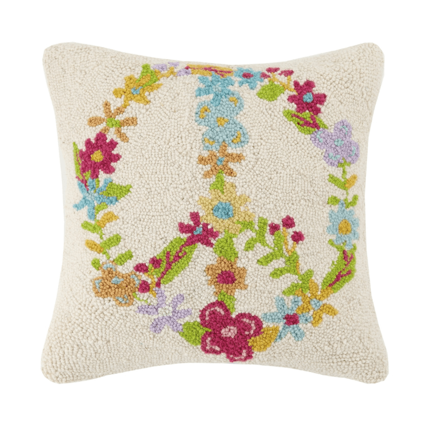 Floral Peace Hook Pillow - Veranda Cafe & Mercantile