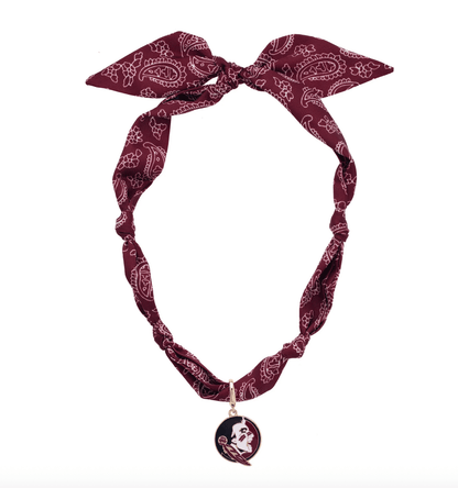 Florida State Seminoles Logo Bandana Scarf Necklace - Veranda Cafe & Mercantile