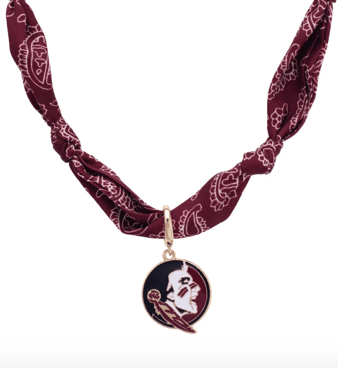 Florida State Seminoles Logo Bandana Scarf Necklace - Veranda Cafe & Mercantile