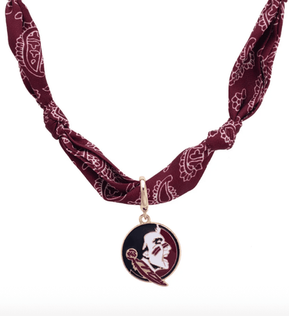 Florida State Seminoles Logo Bandana Scarf Necklace - Veranda Cafe & Mercantile