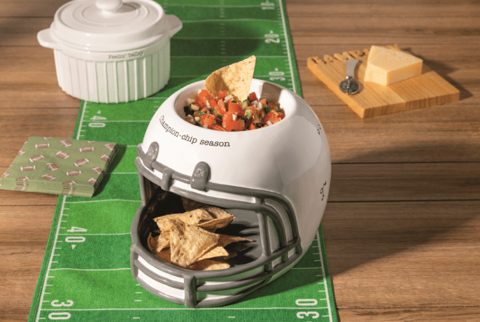 Football Helmet Chip & Dip - Veranda Cafe & Mercantile