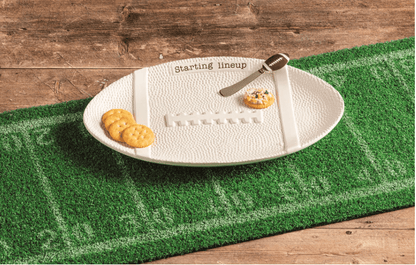 Football Platter and Spreader Set - Veranda Cafe & Mercantile