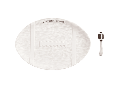 Football Platter and Spreader Set - Veranda Cafe & Mercantile