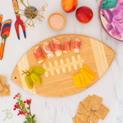Football Shaped Cutting Board & Charcuterie Serving Tray - Veranda Cafe & Mercantile