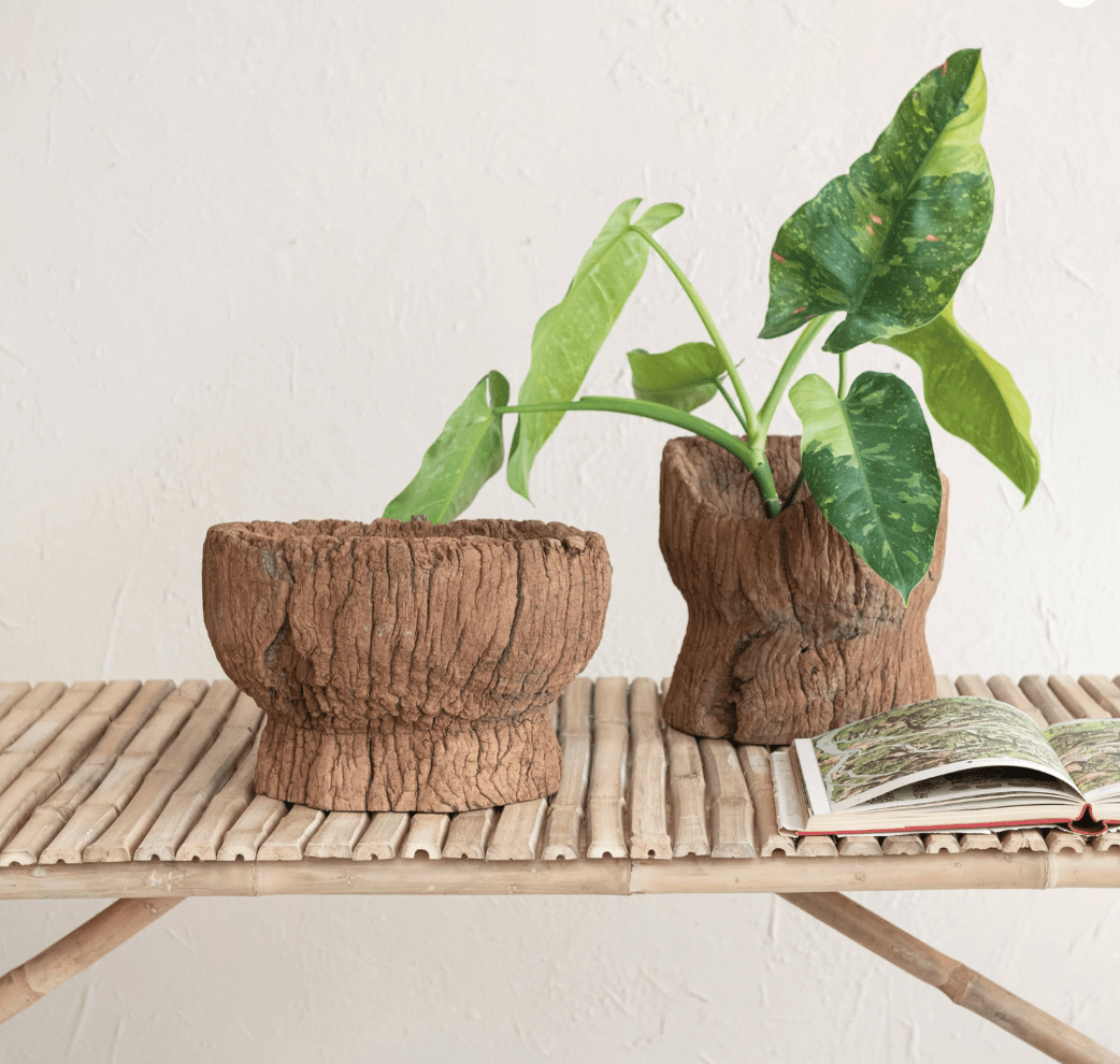 Found Carved Wood Mortar Bowl - Veranda Cafe & Mercantile