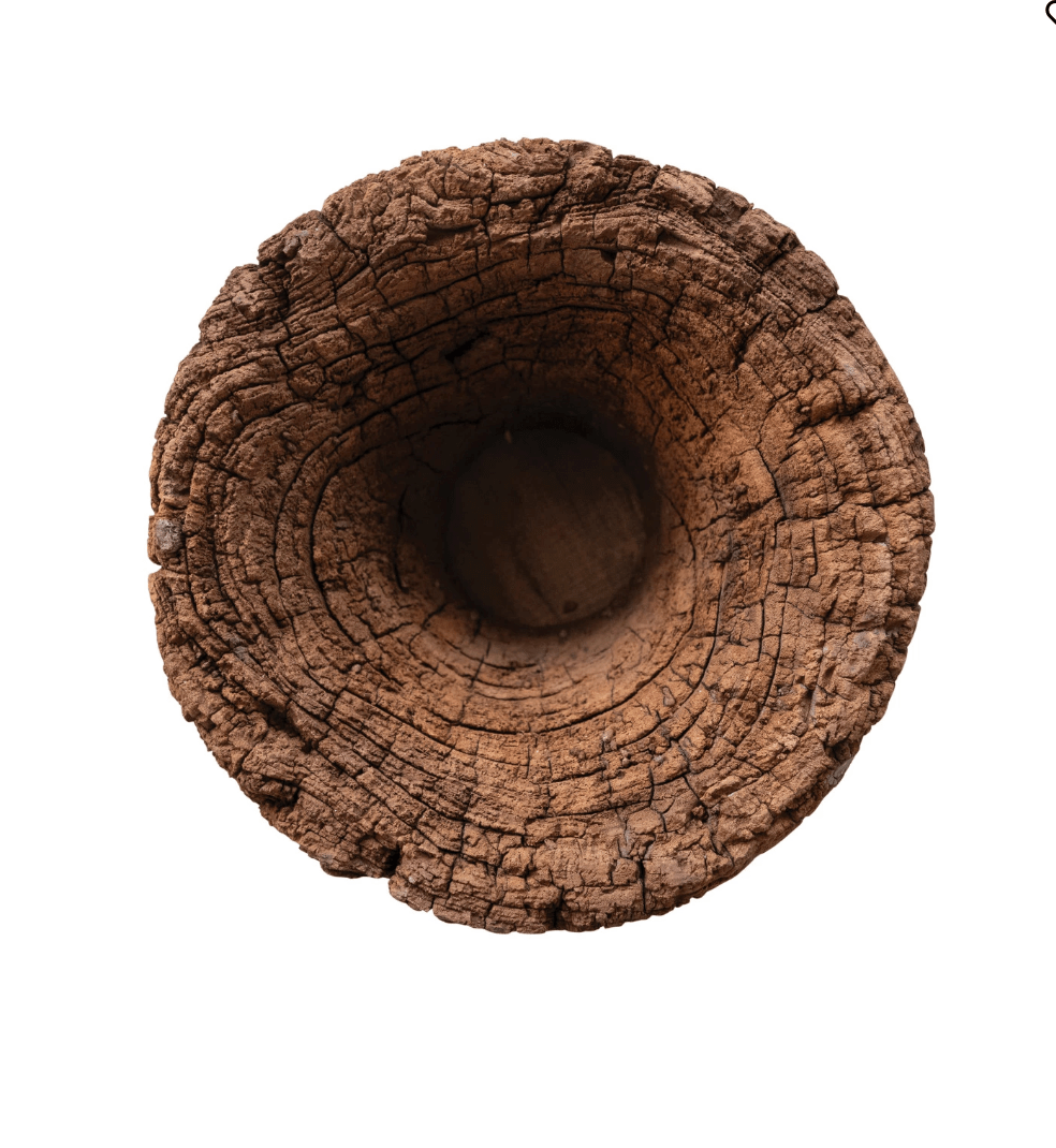 Found Carved Wood Mortar Bowl - Veranda Cafe & Mercantile