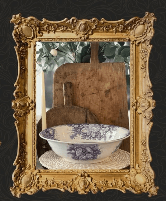 French Antique Sarreguemines Lavender Wash Basin - Veranda Cafe & Mercantile