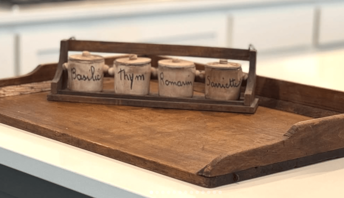 French bundled set - French Herb Board, Herb Jar Rack and Set of Four Herb Pots - Veranda Cafe & Mercantile