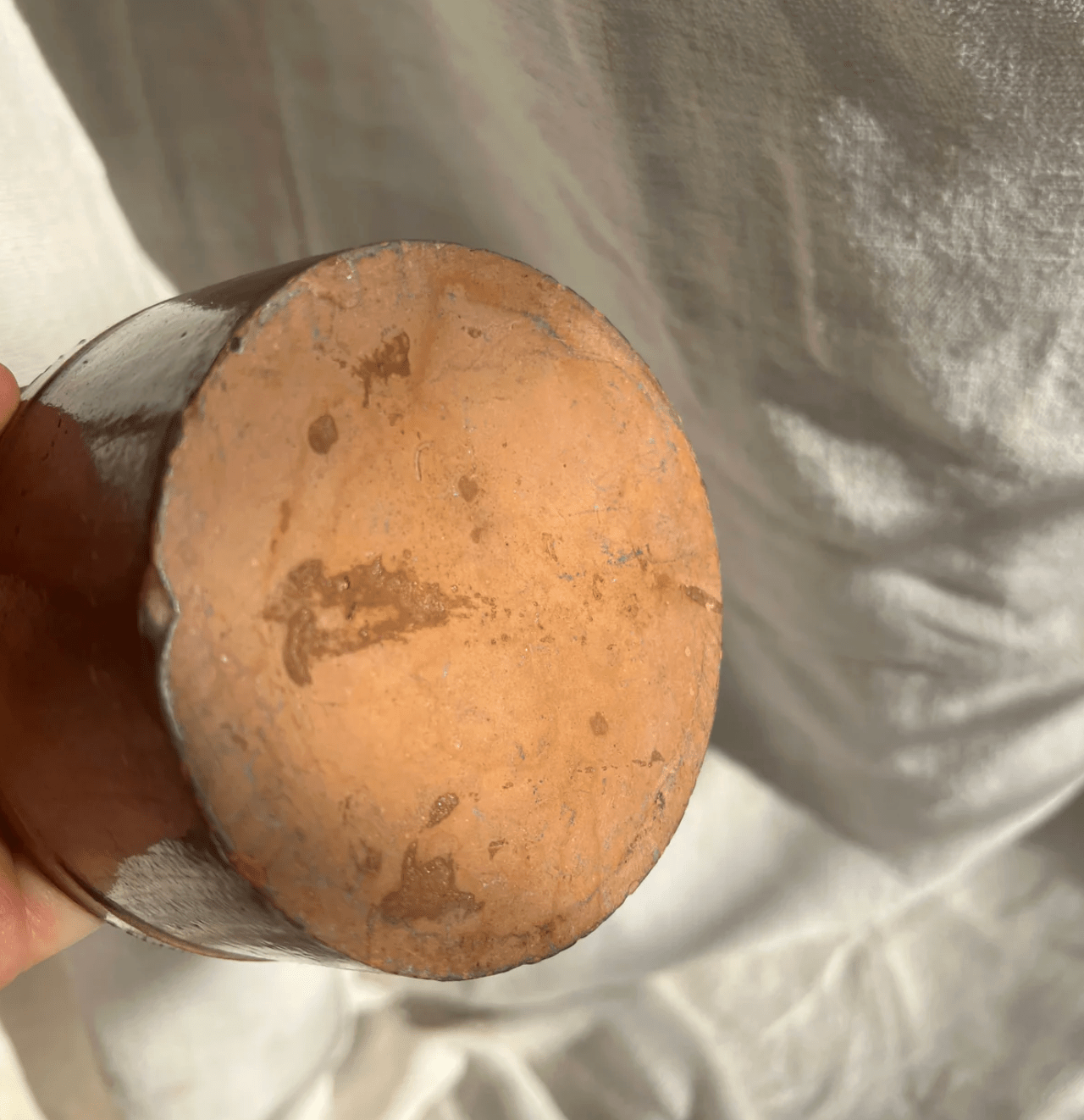 French Small Vintage Ceramic Pot - Veranda Cafe & Mercantile