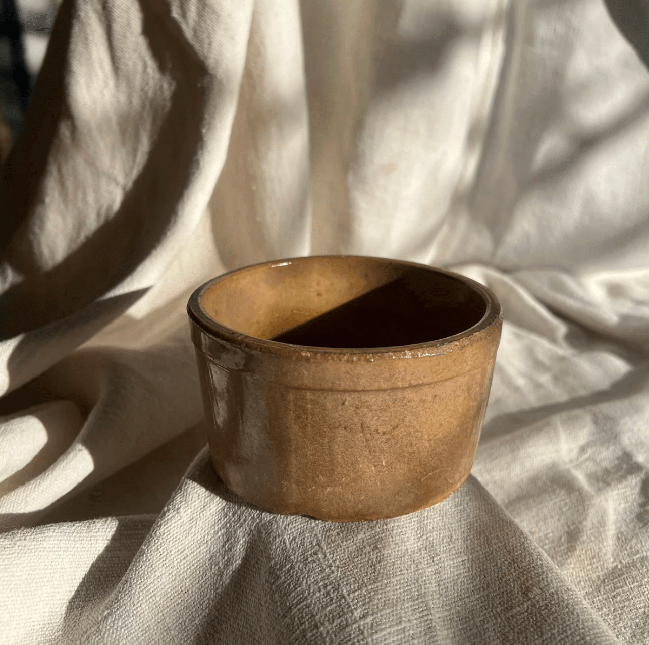 French Small Vintage Ceramic Pot - Veranda Cafe & Mercantile