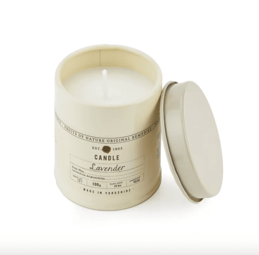 Fruits of Nature Lavender Candle Tin - Veranda Cafe & Mercantile