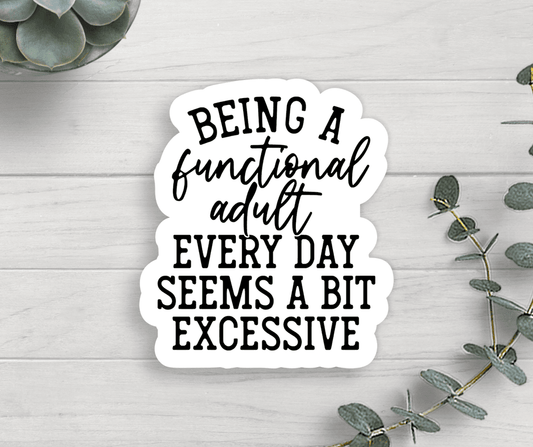Functional Adult Vinyl Sticker - Veranda Cafe & Mercantile