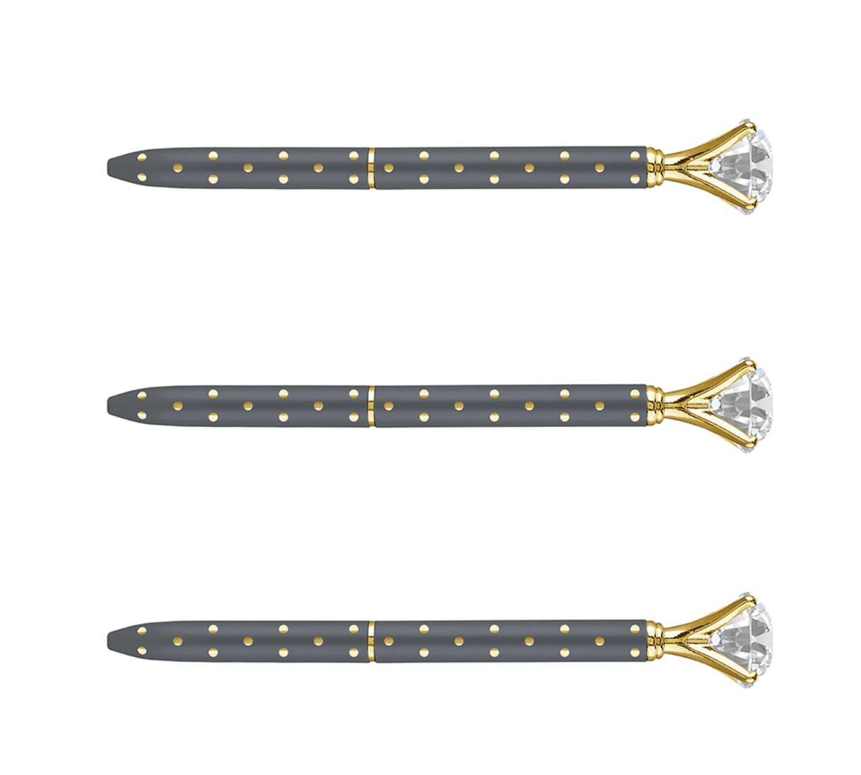 Gem Pens - Grey/Metallic Dot - Veranda Cafe & Mercantile