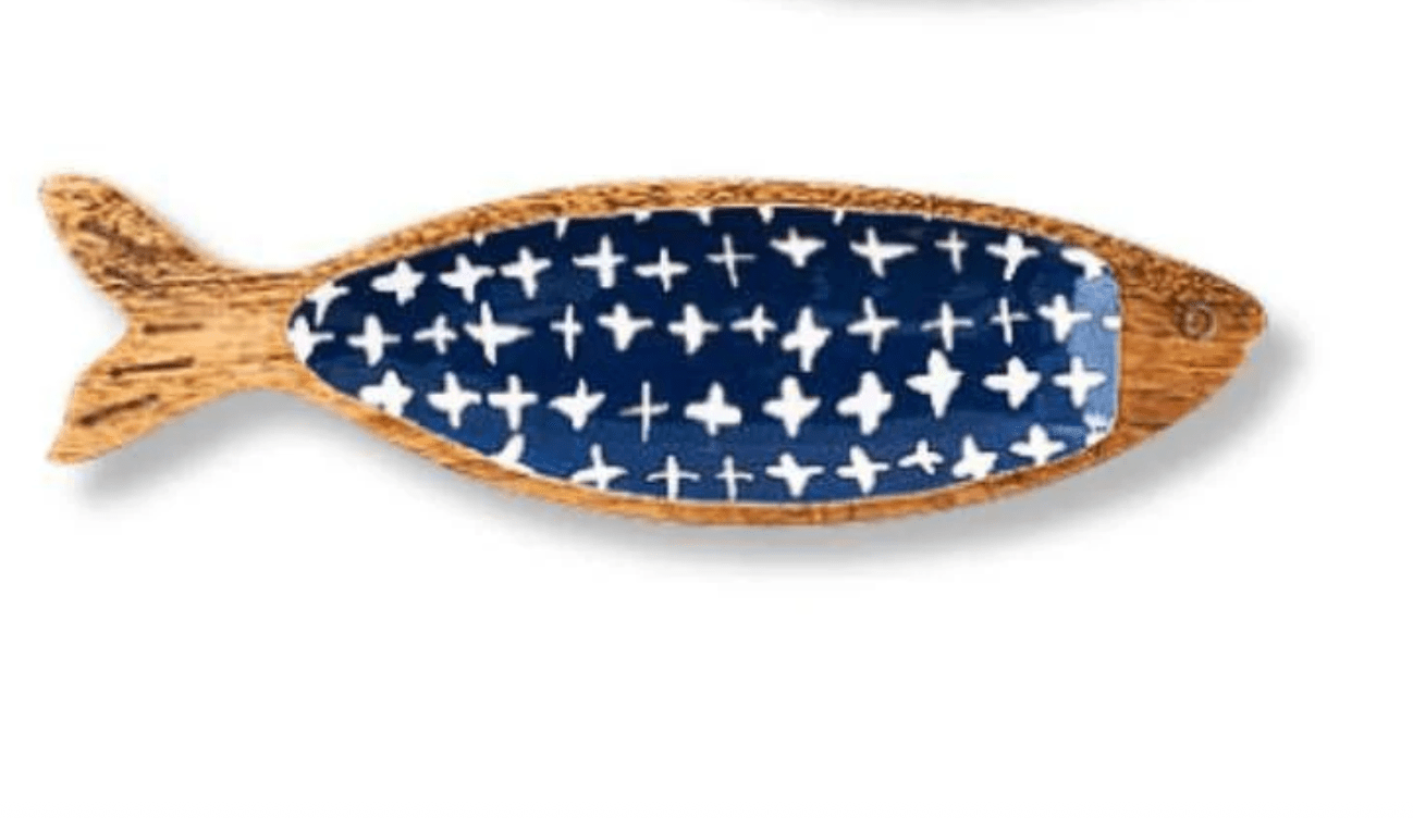 Geometric Pattern Fish Tidbit Tray - Veranda Cafe & Mercantile
