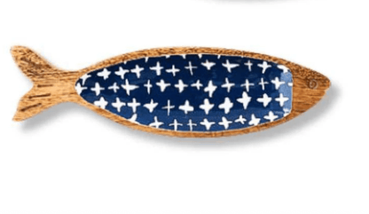 Geometric Pattern Fish Tidbit Tray - Veranda Cafe & Mercantile