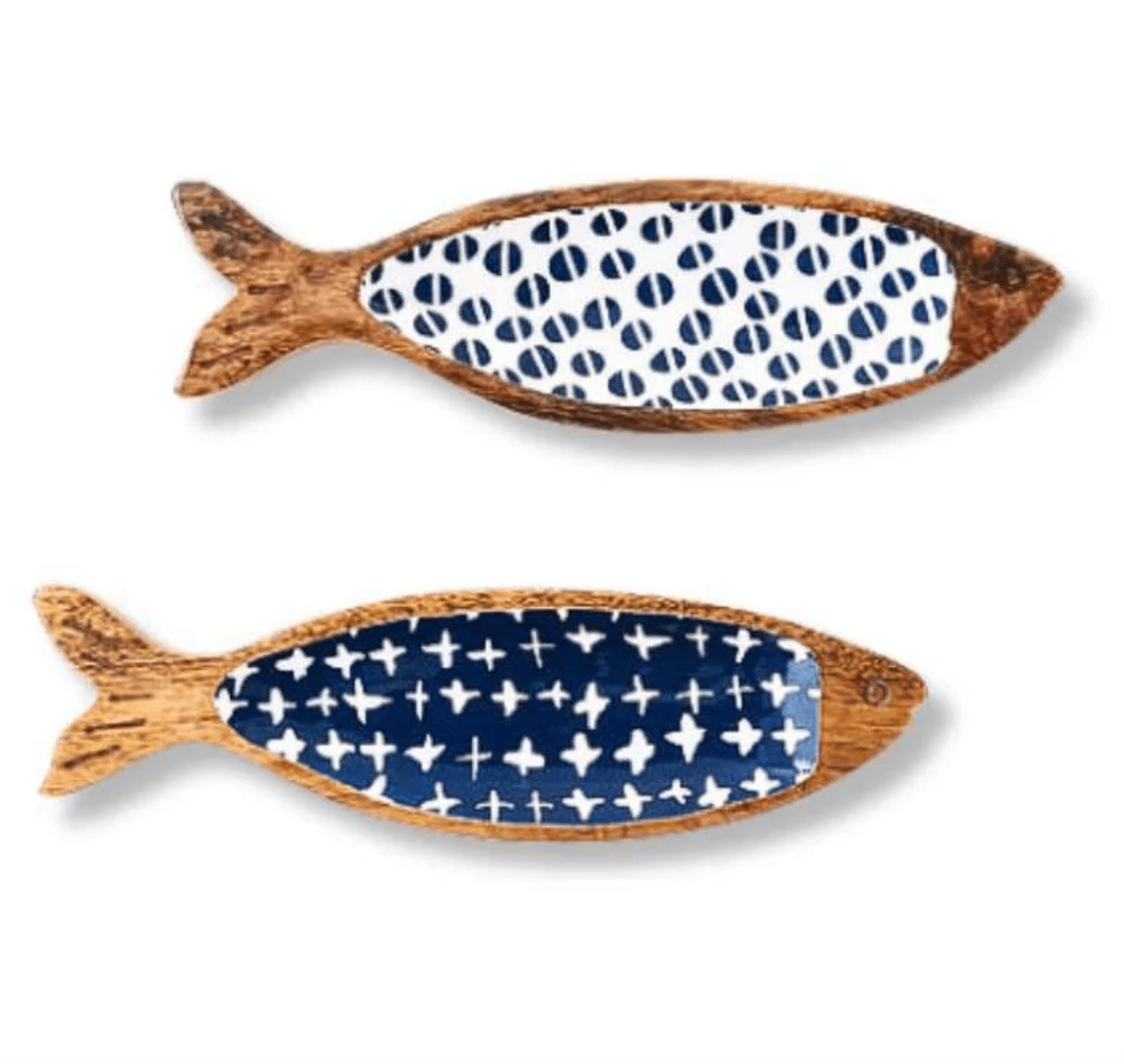 Geometric Pattern Fish Tidbit Tray - Veranda Cafe & Mercantile