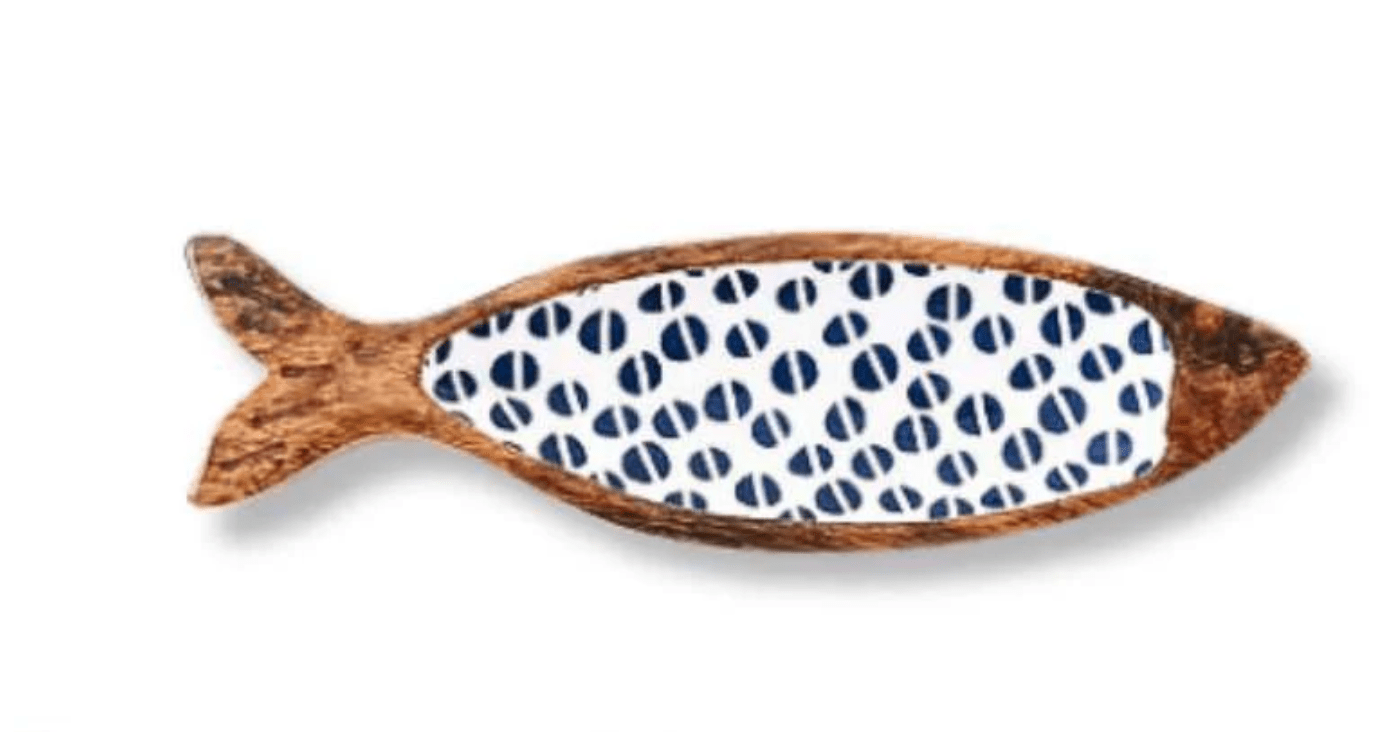 Geometric Pattern Fish Tidbit Tray - Veranda Cafe & Mercantile
