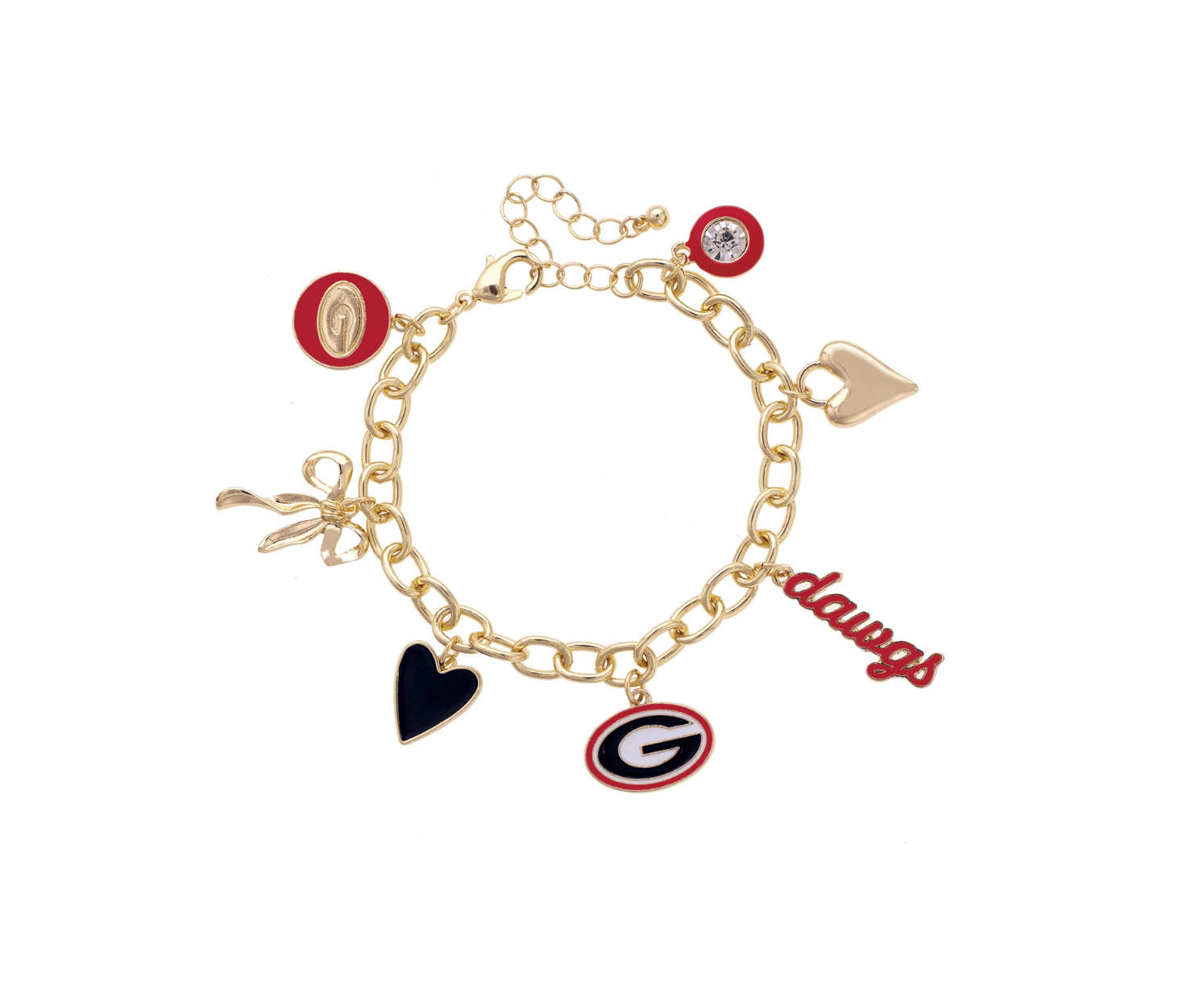 Georgia Bulldogs Enamel Icons Charm Bracelet - Veranda Cafe & Mercantile