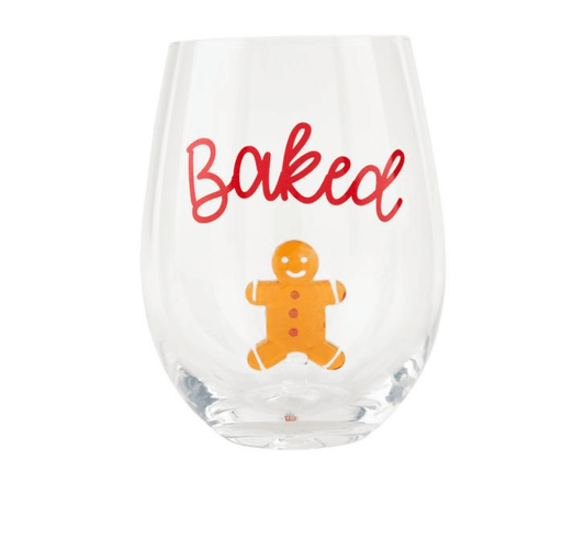 Gingerbread Man Icon Wine Glass - Veranda Cafe & Mercantile