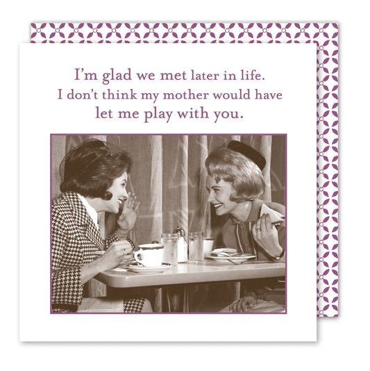 Glad We Met Beverage Napkin - Veranda Cafe & Mercantile