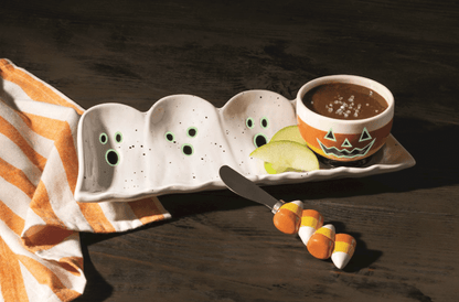Glow Ghost Tidbit & Tray Set - Veranda Cafe & Mercantile
