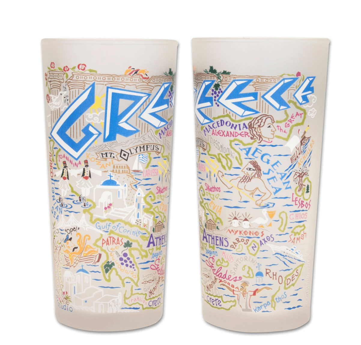 Greece Drinking Glass Set - Veranda Cafe & Mercantile