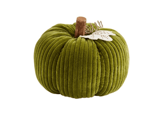 Green Corduroy Pumpkin Sitter - Veranda Cafe & Mercantile
